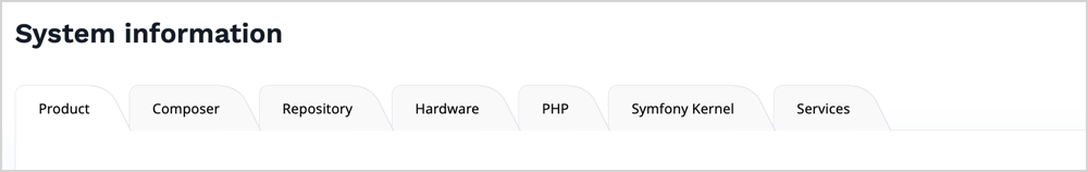 Tabs in System Information